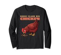 Dibujos Animados Rhode Island Red Chicken Funny Farm Animal Cute Hen Manga Larga