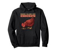 Dibujos Animados Rhode Island Red Chicken Funny Farm Animal Cute Hen Sudadera con Capucha
