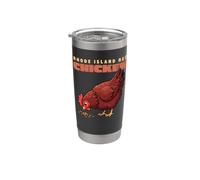 Dibujos animados Rhode Island Red Chicken Funny Farm Animal Cute Hen Vaso térmico de acero inoxidable de doble pared