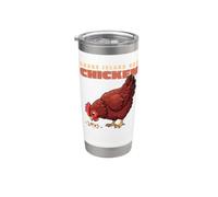 Dibujos animados Rhode Island Red Chicken Funny Farm Animal Cute Hen Vaso térmico de acero inoxidable de doble pared