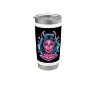 Dibujos animados sexy she-devil para niña gótica o niña Vaso térmico de acero inoxidable de doble pared