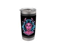 Dibujos animados sexy she-devil para niña gótica o niña Vaso térmico de acero inoxidable de doble pared