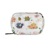Dibujos animados Sweet Aliens - Bolsa de medicina blanca para cartera con compartimentos desmontables, práctico organizador portátil de píldoras para cartera