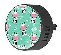 Dibujos animados vaca verde 2 Piezas Difusor de coche Vent Clip Clip Aromaterapia Ambientador Purificador Difusor de coche Medallones para Esposa Marido Padre Fruta de la pasión floral