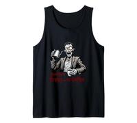 Dibujos Animados Zombi sosteniendo un café Camiseta sin Mangas