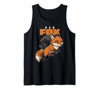 Dibujos Animados Zorros Rojos Raza Animal Amante Lin Camiseta sin Mangas