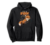 Dibujos Animados Zorros Rojos Raza Animal Amante Lin Sudadera con Capucha