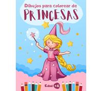 Dibujos para colorear de princesas: Libro para colorear para niñas y niños de 4 a 8 años o preescolar y primaria l Cuaderno con 50 dibujos de princesas y su mundo de magia y fantasía