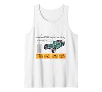 Dibujos técnicos Retro Austin-Healey Sprite MKII Camiseta sin Mangas
