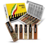 DIBYS MAMMA MIA! Set de Regalo de Especias Italianas | 6 Mezclas de Especias Auténticas con Recetas Incluidas | Hierbas Italianas, Especias para Pizza, Especias para Spaghetti y más | Juego