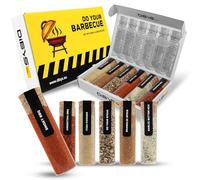 DIBYS Set de Regalo de Especias para Parrilla | 6 Exclusivas Especias para BBQ para Carne, Pescado y Verduras a la Parrilla | Juego de Especias para Bistec, Especias Ahumadas y más | Regalos