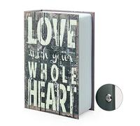 Diccionario caja fuerte caja de almacenamiento diccionario caja fuerte secreta con cerradura de combinación de seguridad/llave libro de redirección caja fuerte oculta (llave, amor)