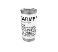 Diccionario del agricultor Agricultor Vaso térmico de acero inoxidable de doble pared