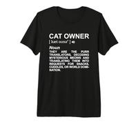 Diccionario del dueño de un Gato para un Padre de Gatos Camiseta Premium