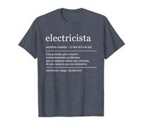 Diccionario Electricista Electricistas Definición Camiseta, Hombre, Azul Jaspeado, 3XL