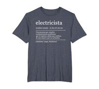 Diccionario Electricista Electricistas Definición Camiseta, Hombre Tallas Grandes, Azul Jaspeado, 2X Alto