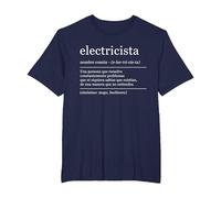 Diccionario Electricista Electricistas Definición Camiseta, Hombre Tallas Grandes, Azul Marino, 2X Alto