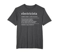 Diccionario Electricista Electricistas Definición Camiseta, Hombre Tallas Grandes, Jaspeado Oscuro, 5X Alto