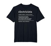 Diccionario Electricista Electricistas Definición Camiseta, Hombre Tallas Grandes, Negro, 6X Alto