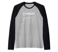 Diccionario Estudiante Definición Humor Académico Camiseta Manga Raglan