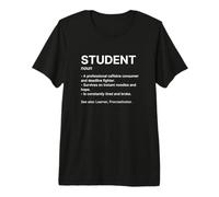 Diccionario Estudiante Definición Humor Académico Camiseta Premium