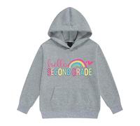 Diccionario Medico Sudadera con Capucha y cordón para niñas, para la Temporada Escolar, con Estampado de Dibujos Animados, Manga Larga, con Bolsillo, Ropa de Abrigo Informal y (Grey, 6-7 Years)