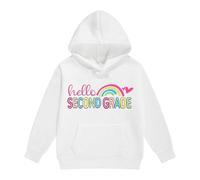 Diccionario Medico Sudadera con Capucha y cordón para niñas, para la Temporada Escolar, con Estampado de Dibujos Animados, Manga Larga, con Bolsillo, Ropa de Abrigo Informal y (White, 6-7 Years)