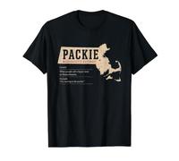 Diccionario Packie Massachusetts Argot Boston Humor Local Camiseta gráfica económica, Hombre, Negro, S