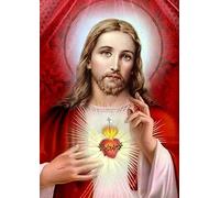 DICDBEI 5D Diamond Painting Jesus DIY Kit Pintura Diamante Religión para Adultos Artes y Oficios Kits de Punto de Cruz Principiantes Decoración del Hogar Decoración de la Iglesia 30X40CM