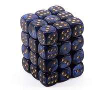 Dice Block with 36 d6 Scarab Royal Blue w/Gold (Importación USA)