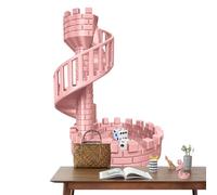 Dice Castle Tower - Accesorios RPG para mesa de escritorio, soporte para dados de poliresina, diseño de mini torre sólido, superficie enrollable, arquitectura detallada del castillo, equipo de