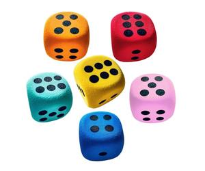 Dice de Espuma - Eva, Números Puntos de Grandes Dados, Experiencia de Juego Colorido | 6 Espuma de Colorido Suave, Puntos Digitales Monzones Gigantes Suave, Coloridos Gigantes Dulces para Juegos