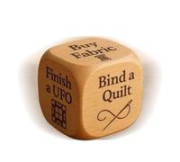 Dice de ganchillo - tareas de punto grabadas en cubitos, herramienta de bordado | Di tejido de colcha, accesorio de juego hecho a mano de bricolaje, con soporte de motivación simbólico 5x5x5cm pulgada