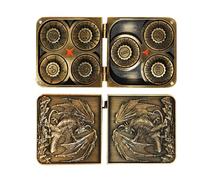 Dice de Metal, colección de Juegos de rol poliédricos Premium con Estuche magnética para Aventura de Mesa, Estilo de Peso Pesado Inusual con precisión, Set de fantasía para Mazmorras Dragones