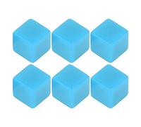 Dice Dice Set 6pcs Ángulo Recto Cubos hexaédricos de plástico para Manualidades de Bricolaje Juegos de Mesa Matemáticas Fun Fiesta de la Fiesta en el Aula (Azul)