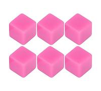 Dice Dice Set 6pcs Ángulo Recto Cubos hexaédricos de plástico para Manualidades de Bricolaje Juegos de Mesa Matemáticas Fun Fiesta de la Fiesta en el Aula (Rosado)