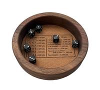 Dice Game - Dice Bany - Bandeja De Dados De Madera para El Clásico Juego Familiar | Correspondiente De La Empresa Familiar con Dados De Madera | Bordes Seguros Y Estándar Incluidos, Coin