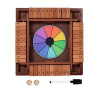 Dice Game - Wooden Board Game for Family Entertainment, Educational and Versatile Strategy with Numbered Chess for Indoor Outdoor Travel Home Parties Use, 11.73x11.73x1.1 in