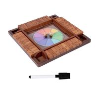 Dice Games For Families - Wooden Dice Board Game, Four-Sided Numbers Chess Toy For Parent-Child Interaction Family Party Travel Home Bar Gathering, 29.8 X 29.8 X 2.8cm