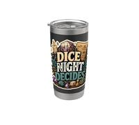 Dice Night Decides humor dados fantasy Vaso térmico de acero inoxidable de doble pared
