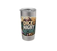 Dice Night Decides humor dados fantasy Vaso térmico de acero inoxidable de doble pared