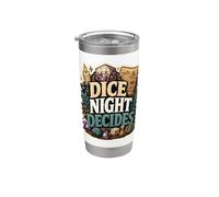 Dice Night Decides humor dados fantasy Vaso térmico de acero inoxidable de doble pared