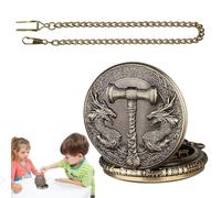 Dice Pocket Watch, Unique Dragon Metal Polyhedral Dice, 5,8 x 4,6 x 1,5 cm, portátil and Stylish, Vintage Pocket Shell, Gothic RPG Board Game Accessory for Party, Family Gatherings