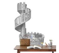 Dice Rolling Tower, Roman Castle Theme, Board Game Accessory, Ancient Desktop Decor, Heavy Duty Tabletop Structure, Ideal para RPG, Strategy Games, Party Play, Gift, Home Display Use
