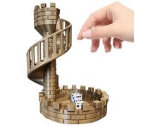 Dice Rolling Tower, Roman Castle Theme, Board Game Accessory, Ancient Desktop Decor, Heavy Duty Tabletop Structure, Ideal para RPG, Strategy Games, Party Play, Gift, Home Display Use