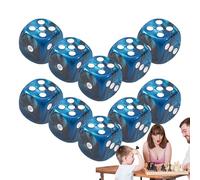Dice Set, 10 piezas 6 laterales acrílicos juego dice, Lightweight Entertainment Accessories with Rounded Corners for Family Gatherings, Games, Competitions and Casual Play