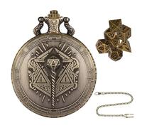 Dice Set - Alloy, Pocket Watch Size Dice Set Durable Design | Portable and Chain-Attached Accessory, Pocket Watch Dices for Board Games, Tabletop RPGs, Role-Playing, Travel