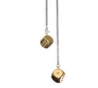 Dice to in Car - Retro Metal Car Dice Pendant, Rear View Mirror Hanging