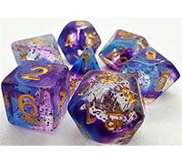 Dice4friends 70715 Confetti - Juego de Dados (7 Unidades), Color Violeta
