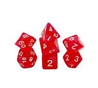 Dice4friends DIC17534 - Juego de Dados para Confeti, Color Rojo rubí (7) Dados